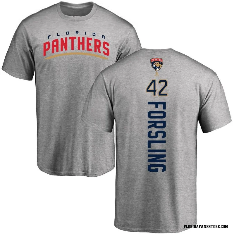 Ash Youth Gustav Forsling Florida Panthers Backer T-Shirt