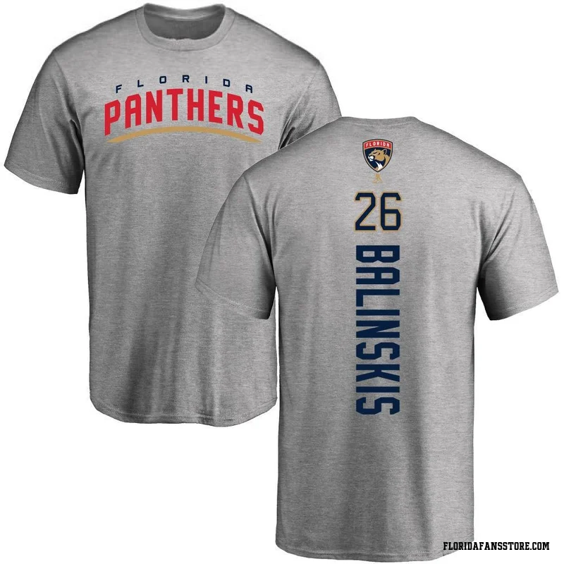 Ash Youth Uvis Balinskis Florida Panthers Backer T-Shirt