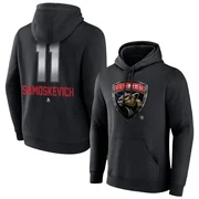Black Men's Mackie Samoskevich Florida Panthers Midnight Mascot Logo Pullover Hoodie
