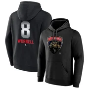 Black Men's Peter Worrell Florida Panthers Midnight Mascot Logo Pullover Hoodie
