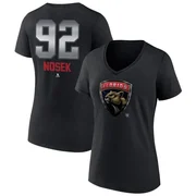 Black Women's Tomas Nosek Florida Panthers Midnight Mascot Logo V-Neck T-Shirt