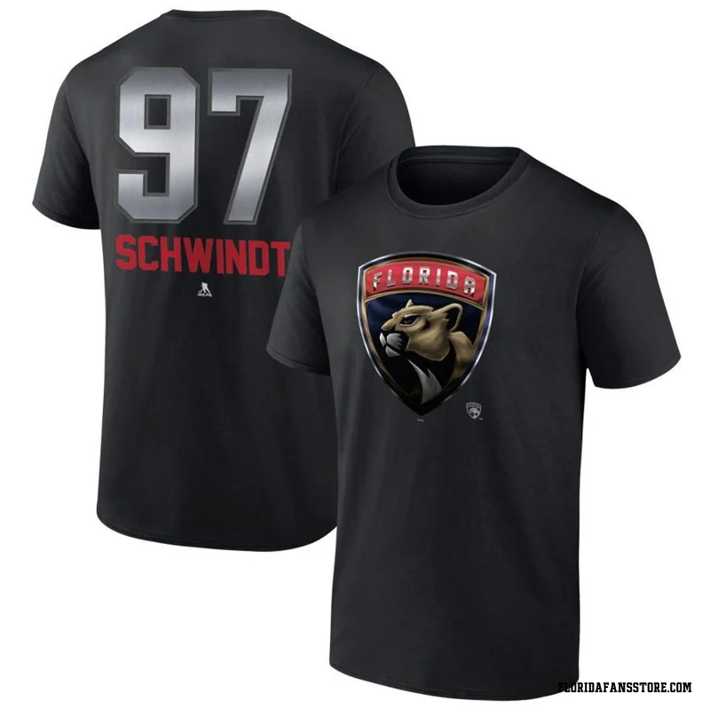 Black Youth Kai Schwindt Florida Panthers Midnight Mascot Logo T-Shirt