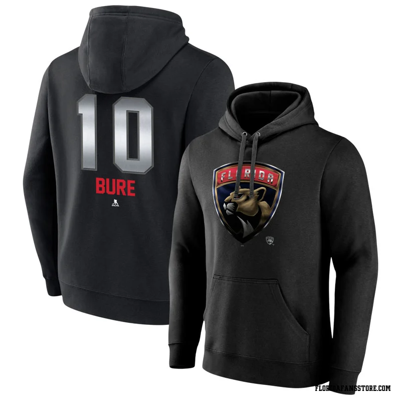 Black Youth Pavel Bure Florida Panthers Midnight Mascot Logo Pullover Hoodie