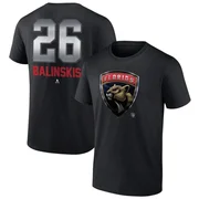 Black Youth Uvis Balinskis Florida Panthers Midnight Mascot Logo T-Shirt