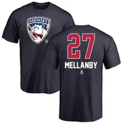 Navy Men's Scott Mellanby Florida Panthers Name and Number Banner Wave T-Shirt