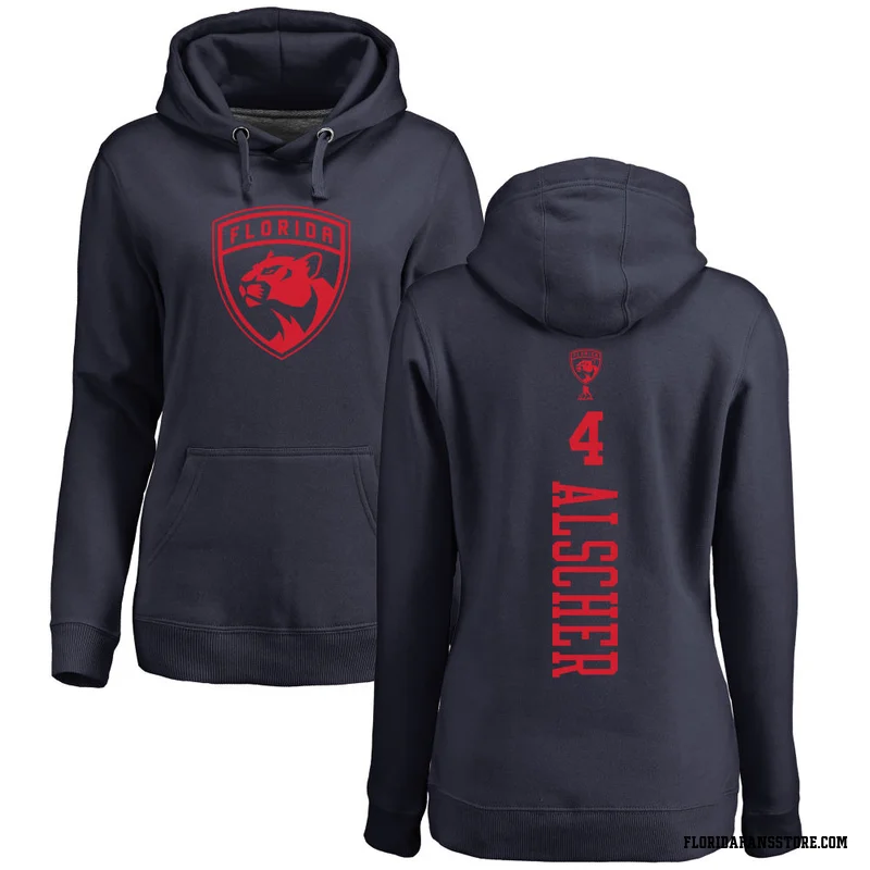 Navy Women's Marek Alscher Florida Panthers One Color Backer Pullover Hoodie