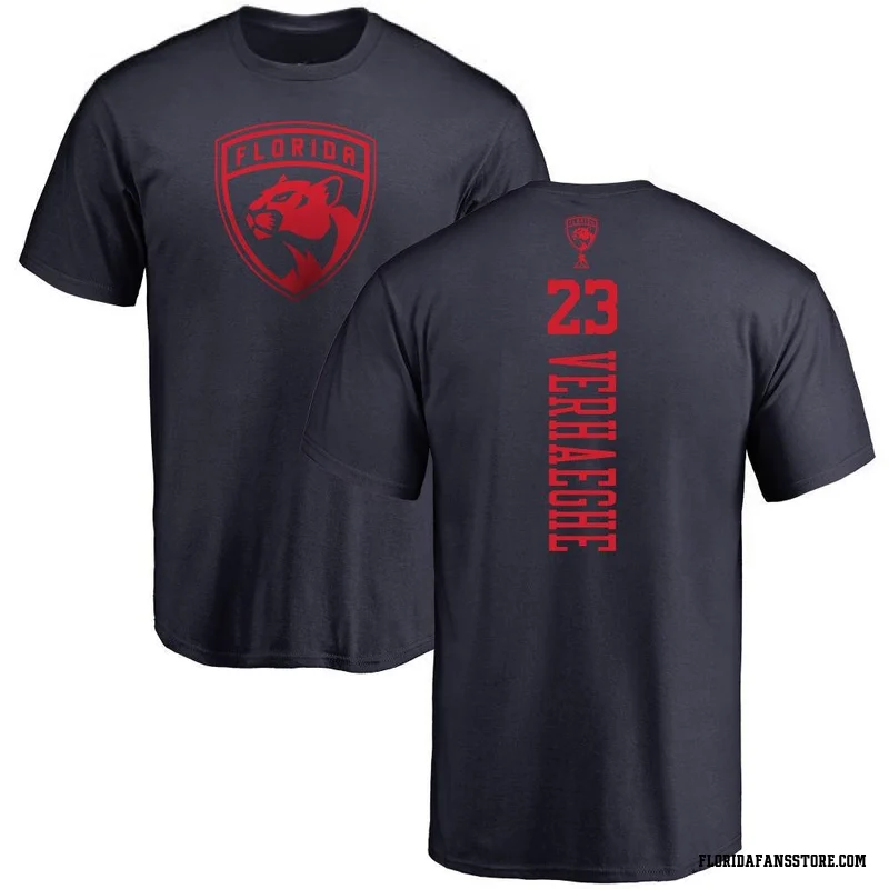 Navy Youth Carter Verhaeghe Florida Panthers One Color Backer T-Shirt