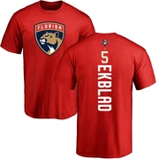 Red Men's Aaron Ekblad Florida Panthers Backer T-Shirt