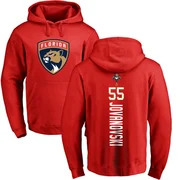 Red Men's Ed Jovanovski Florida Panthers Backer Pullover Hoodie