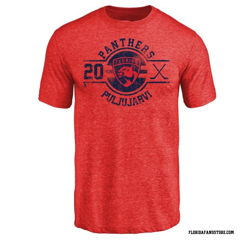 Red Men's Jesse Puljujarvi Florida Panthers Insignia T-Shirt