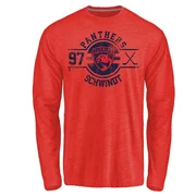 Red Men's Kai Schwindt Florida Panthers Insignia Long Sleeve T-Shirt