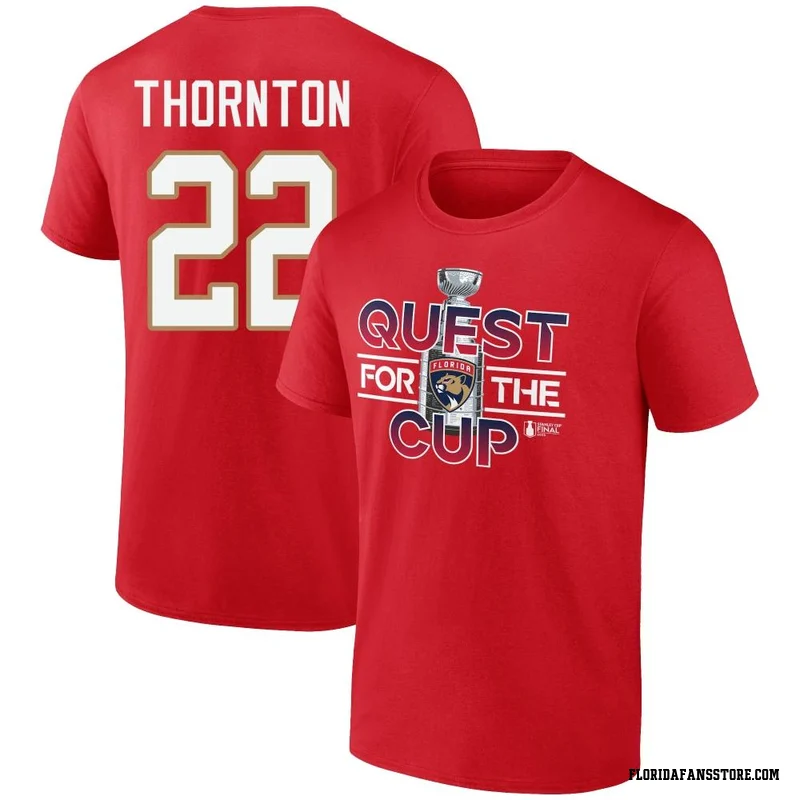 Red Men's Shawn Thornton Florida Panthers 2023 Stanley Cup Final Quest T-Shirt