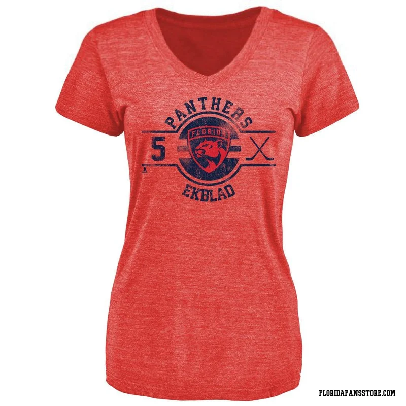 Red Women's Aaron Ekblad Florida Panthers Insignia T-Shirt