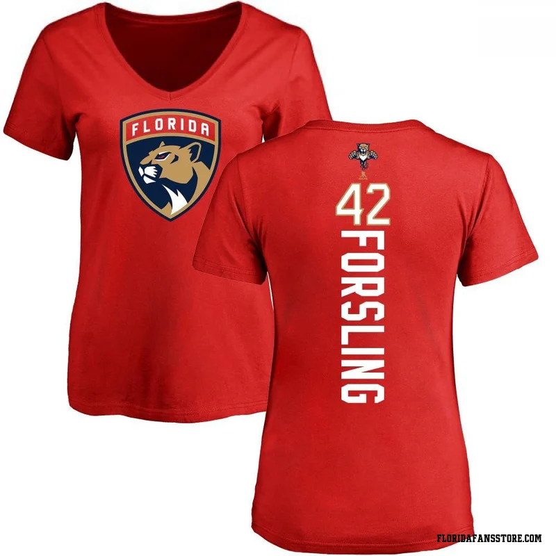 Red Women's Gustav Forsling Florida Panthers Backer T-Shirt