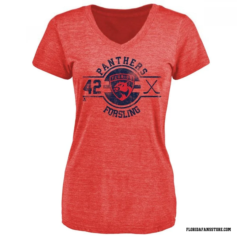Red Women's Gustav Forsling Florida Panthers Insignia T-Shirt