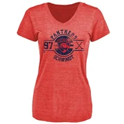 Red Women's Kai Schwindt Florida Panthers Insignia T-Shirt