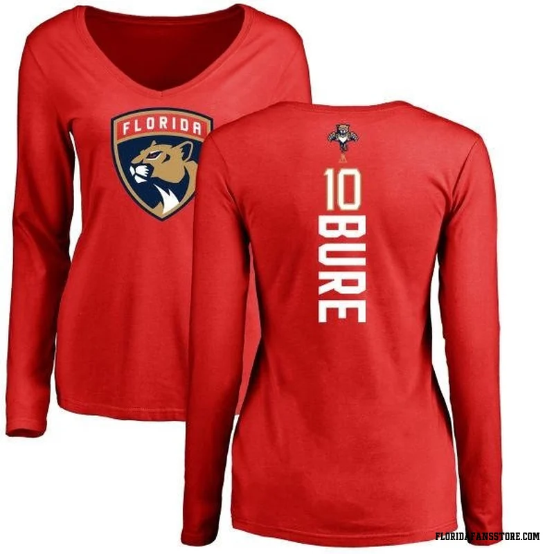 Red Women's Pavel Bure Florida Panthers Backer Long Sleeve T-Shirt