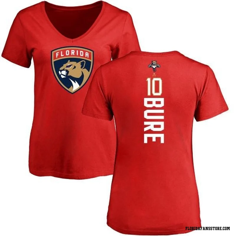 Red Women's Pavel Bure Florida Panthers Backer T-Shirt