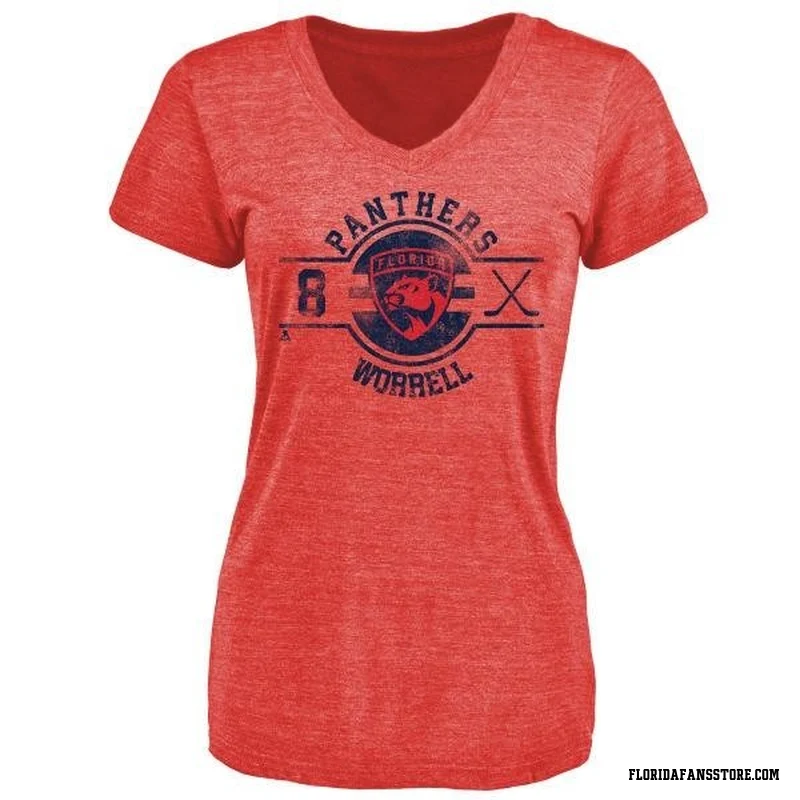 Red Women's Peter Worrell Florida Panthers Insignia T-Shirt