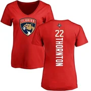 Red Women's Shawn Thornton Florida Panthers Backer T-Shirt