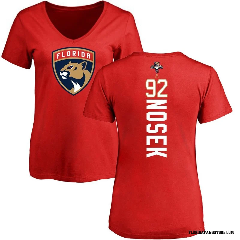 Red Women's Tomas Nosek Florida Panthers Backer T-Shirt