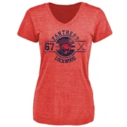Red Women's William Lockwood Florida Panthers Insignia T-Shirt