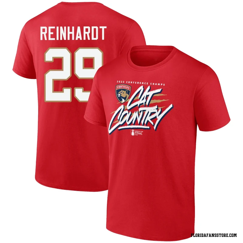 Red Youth Cole Reinhardt Florida Panthers 2023 Eastern Conference Champions Home Ice T-Shirt