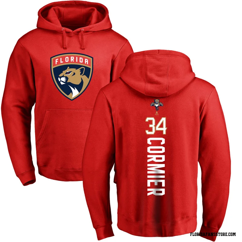 Red Youth Evan Cormier Florida Panthers Backer Pullover Hoodie