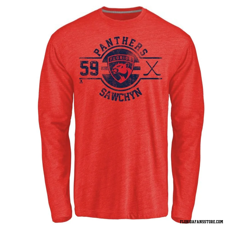 Red Youth Gracyn Sawchyn Florida Panthers Insignia Long Sleeve T-Shirt