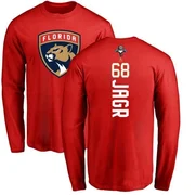 Red Youth Jaromir Jagr Florida Panthers Backer Long Sleeve T-Shirt