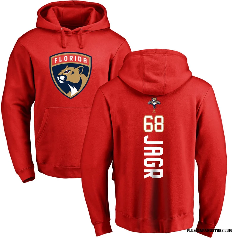 Red Youth Jaromir Jagr Florida Panthers Backer Pullover Hoodie