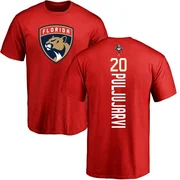Red Youth Jesse Puljujarvi Florida Panthers Backer T-Shirt