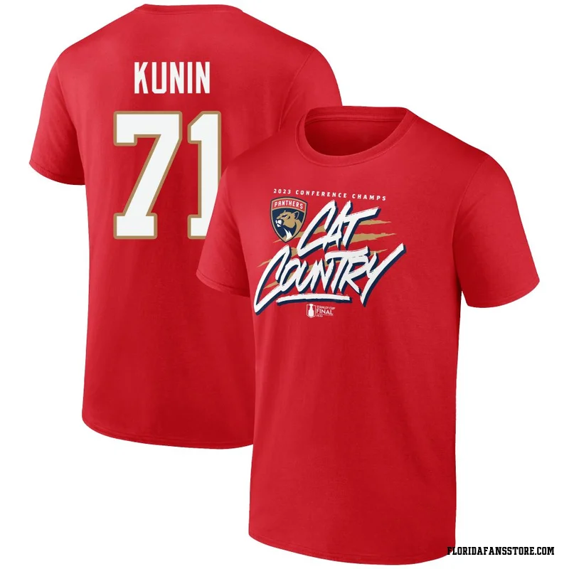 Red Youth Luke Kunin Florida Panthers 2023 Eastern Conference Champions Home Ice T-Shirt