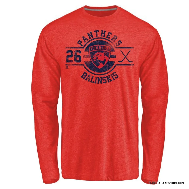 Red Youth Uvis Balinskis Florida Panthers Insignia Long Sleeve T-Shirt
