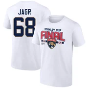 White Men's Jaromir Jagr Florida Panthers 2023 Stanley Cup Final T-Shirt