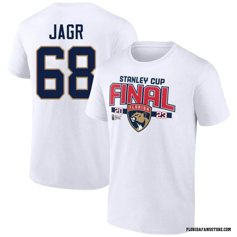 White Men's Jaromir Jagr Florida Panthers 2023 Stanley Cup Final T-Shirt