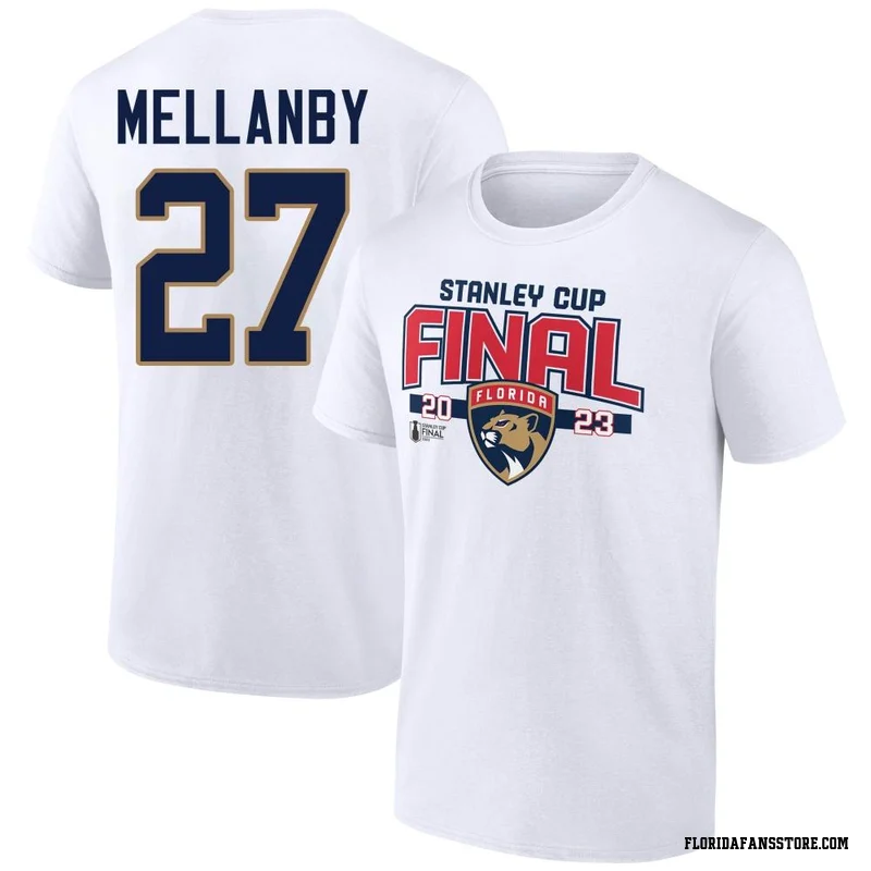 White Men's Scott Mellanby Florida Panthers 2023 Stanley Cup Final T-Shirt