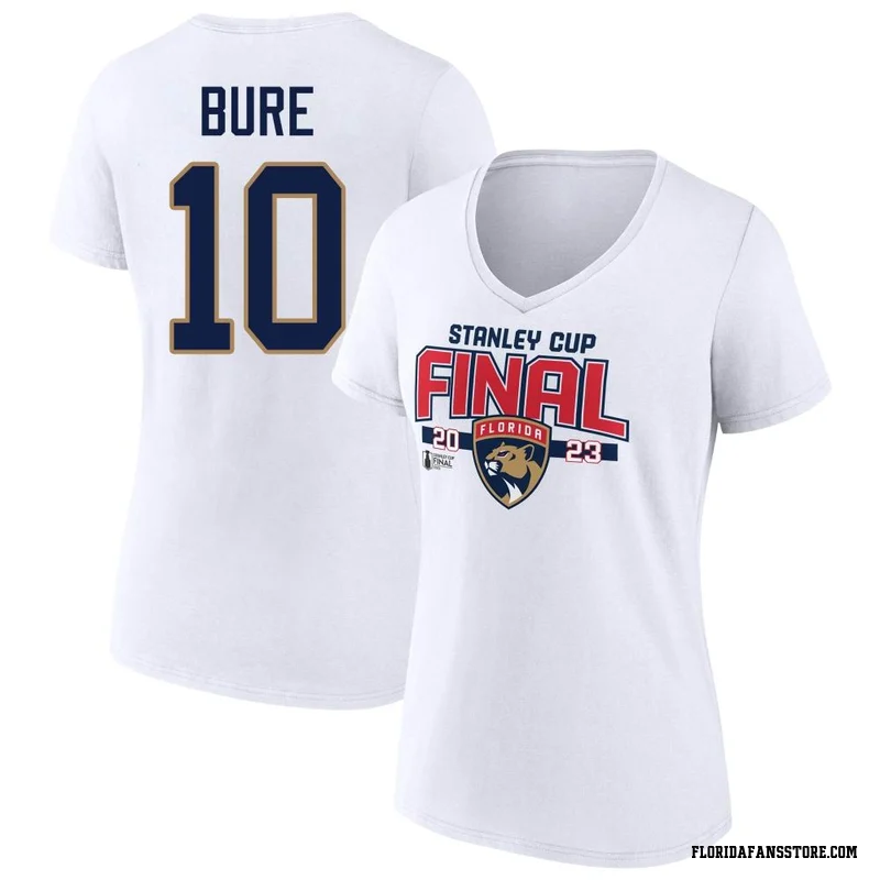 White Women's Pavel Bure Florida Panthers 2023 Stanley Cup Final V-Neck T-Shirt