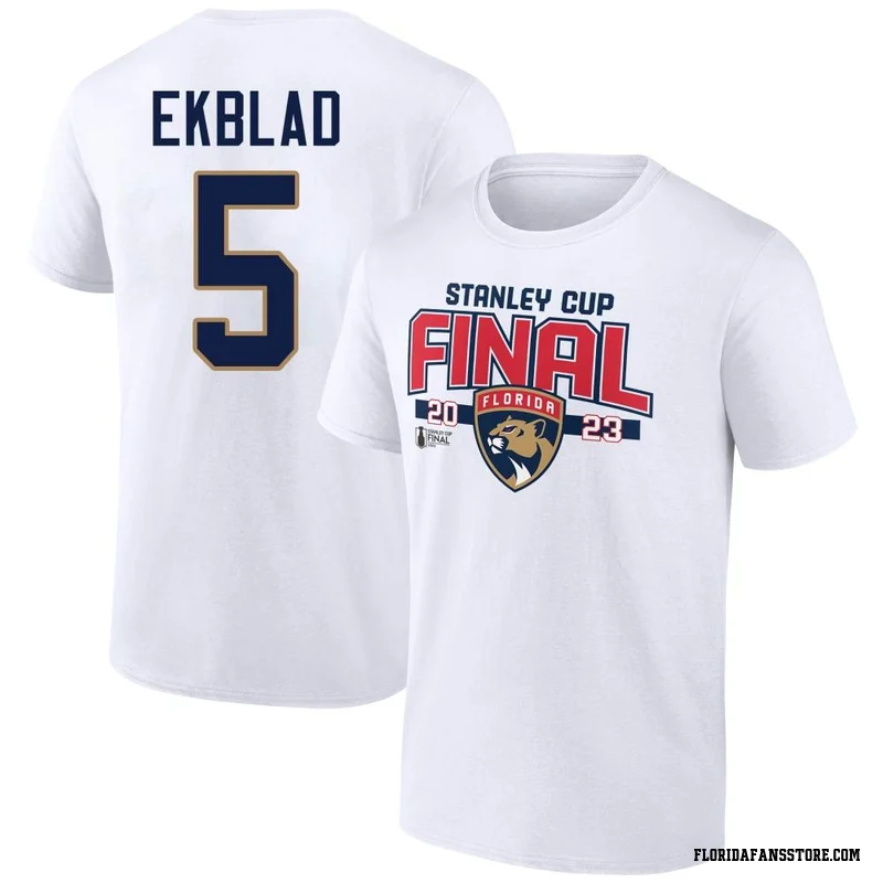 White Youth Aaron Ekblad Florida Panthers 2023 Stanley Cup Final T-Shirt
