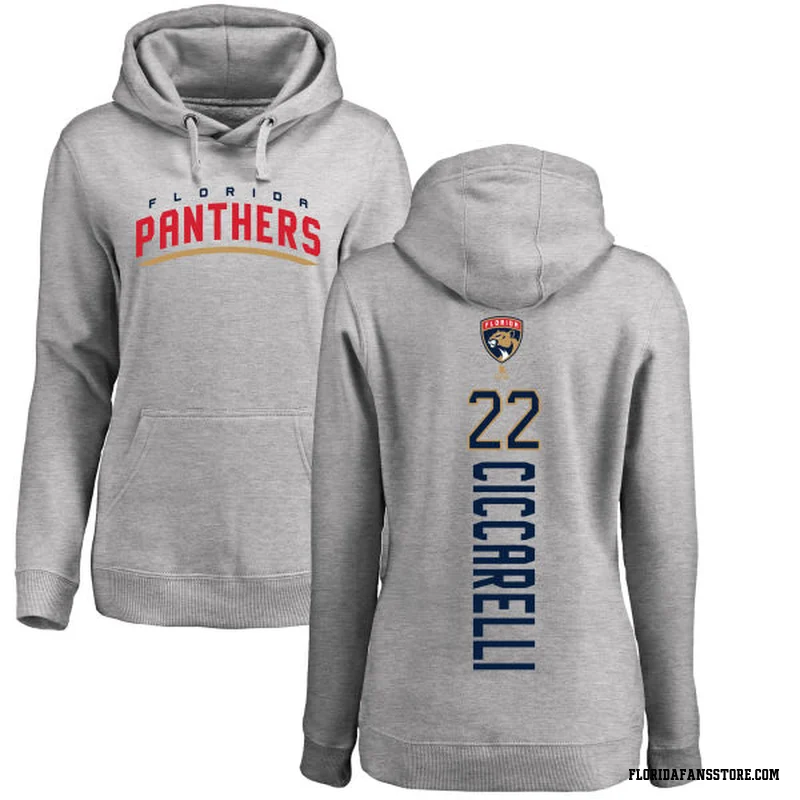 Women's Dino Ciccarelli Florida Panthers Ash Backer Pullover Hoodie