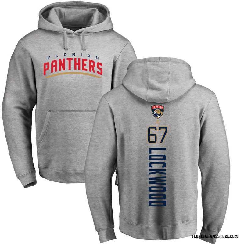Youth William Lockwood Florida Panthers Ash Backer Pullover Hoodie