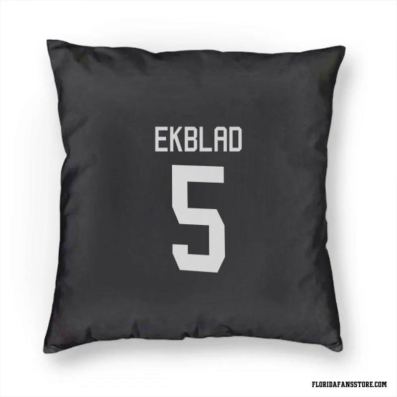 Black Florida Panthers  Aaron Ekblad  Pillow Cover (18 X 18)