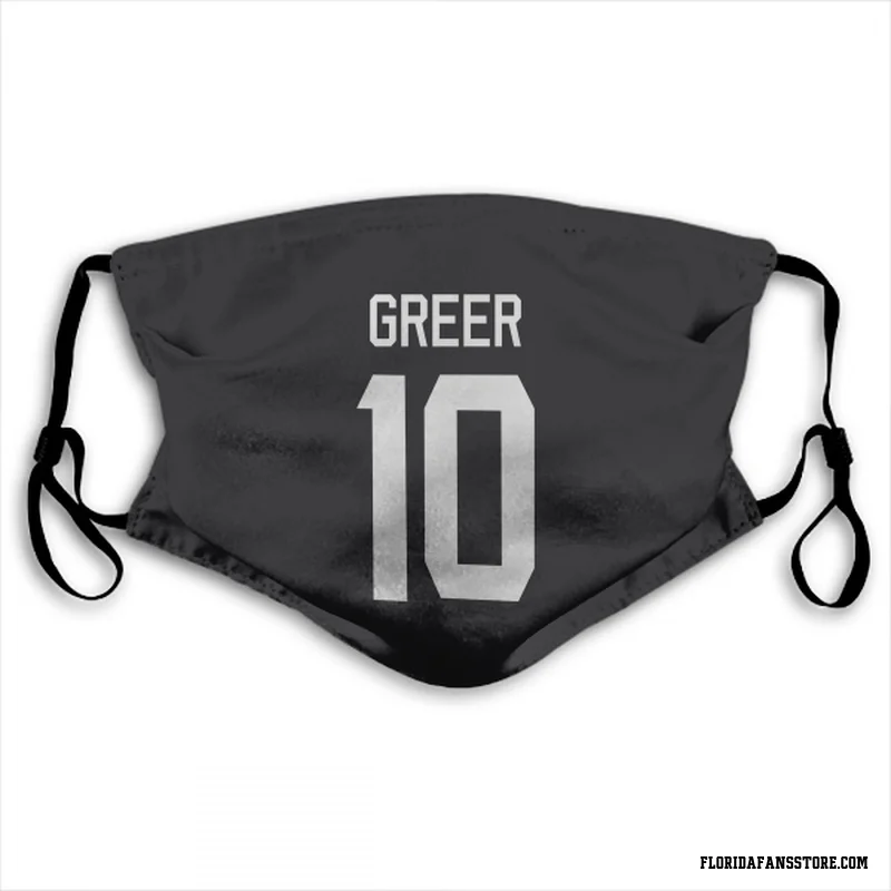 Black Florida Panthers  A.J. Greer  Face Mask (With 2 Free PM2.5 Filters)