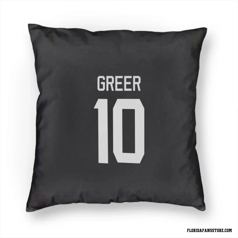 Black Florida Panthers  A.J. Greer  Pillow Cover (18 X 18)