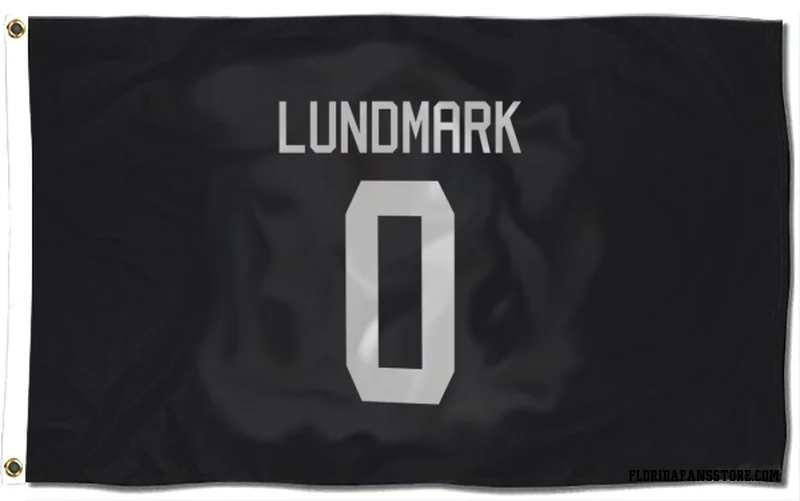 Black Florida Panthers  Anton Lundmark  Flag (3 X 5)