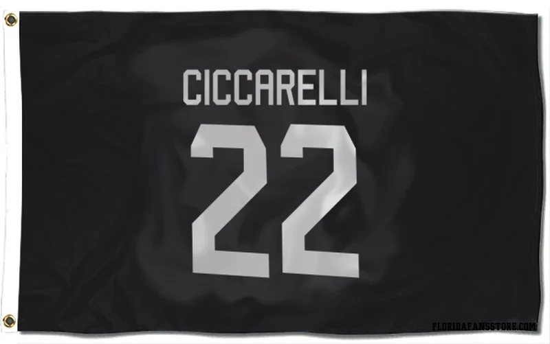 Black Florida Panthers  Dino Ciccarelli  Flag (3 X 5)