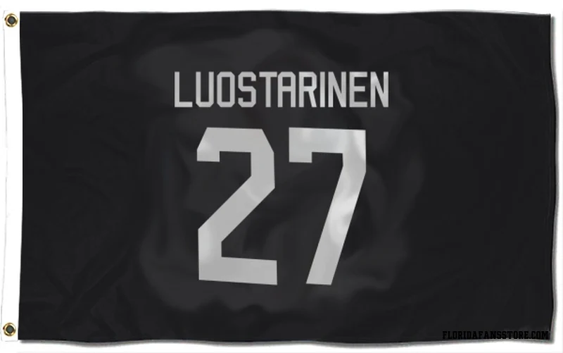 Black Florida Panthers  Eetu Luostarinen  Flag (3 X 5)