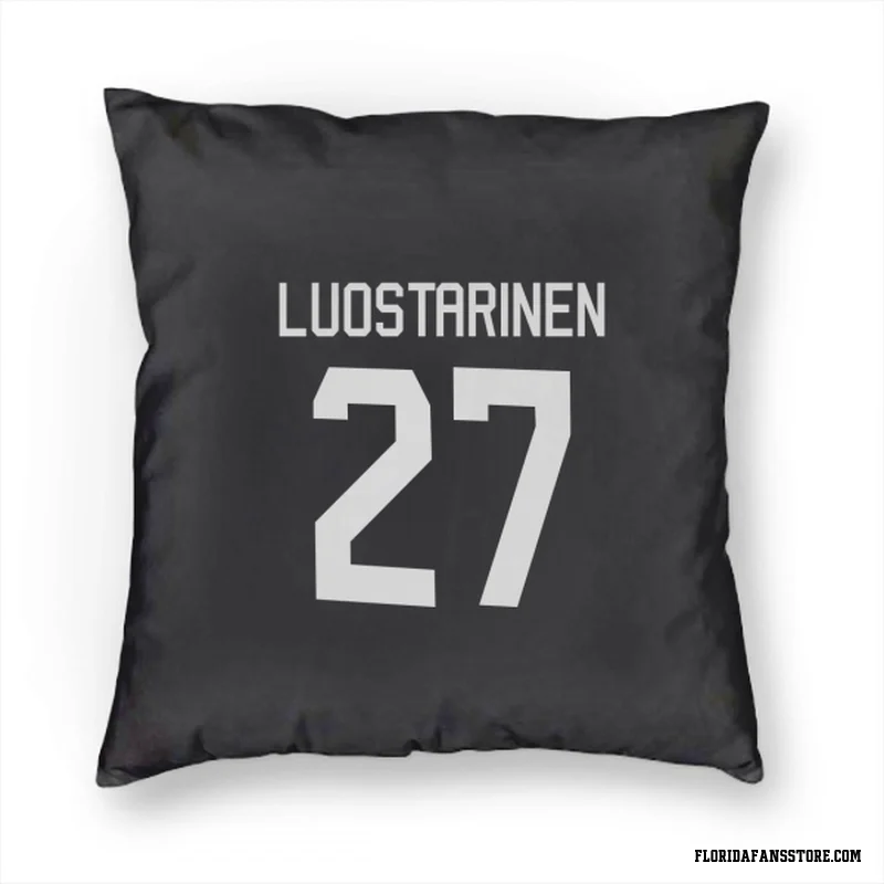 Black Florida Panthers  Eetu Luostarinen  Pillow Cover (18 X 18)