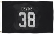 Black Florida Panthers  Jack Devine  Flag (3 X 5)
