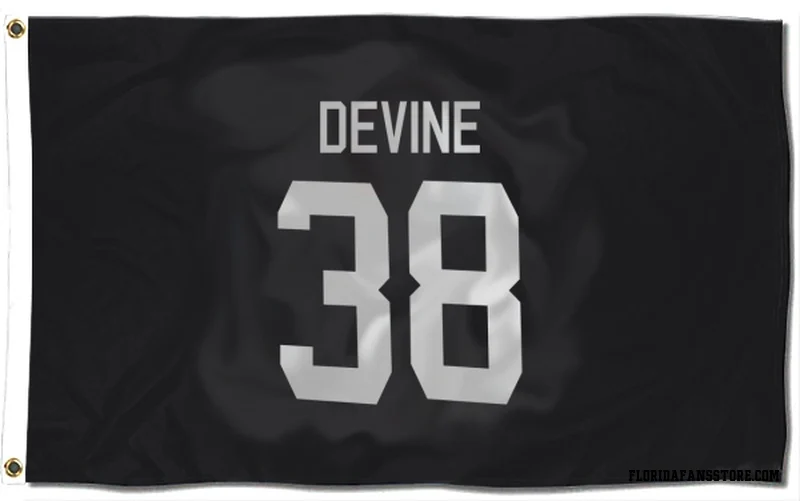 Black Florida Panthers  Jack Devine  Flag (3 X 5)